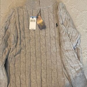 Polo by Ralph Lauren Gray Cable Knit Sweater